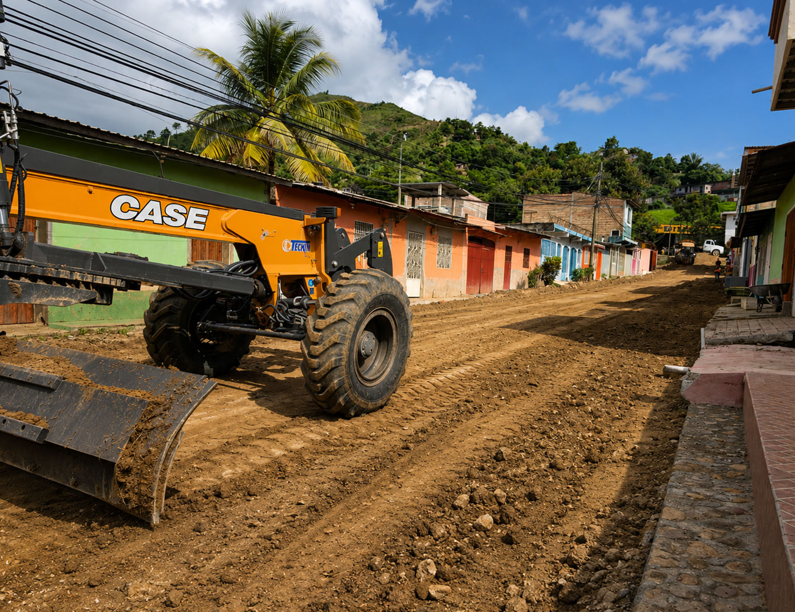 Proyecto de pavimentación en proceso