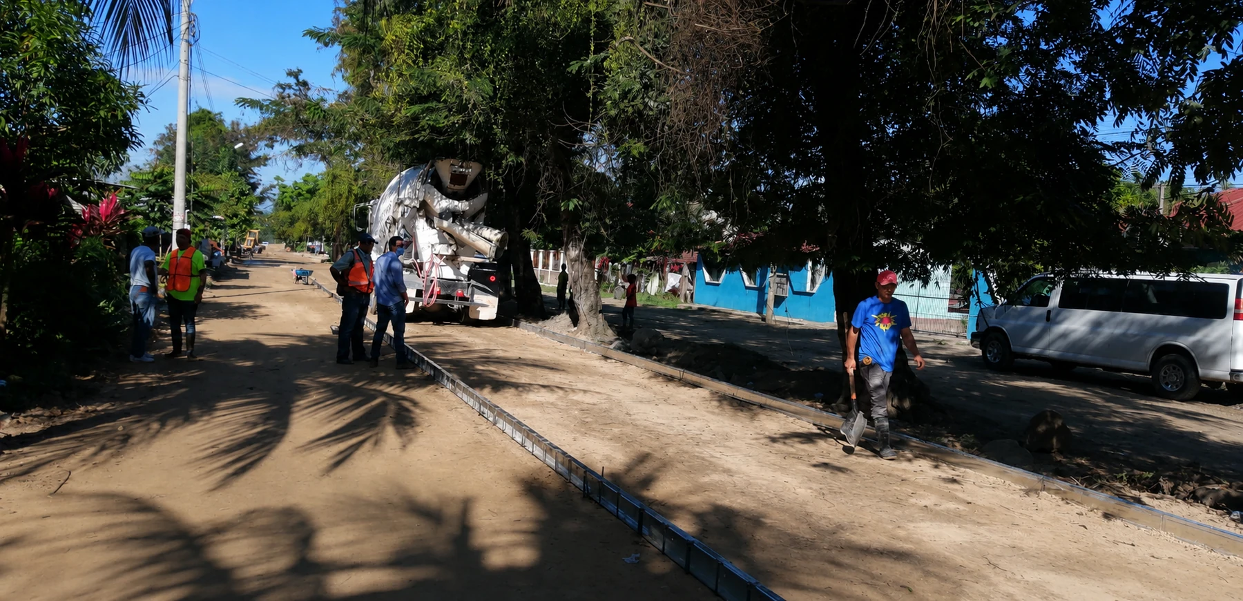 Pavimentación con concreto hidráulico en Colonia Palermo, El Progreso, Yoro